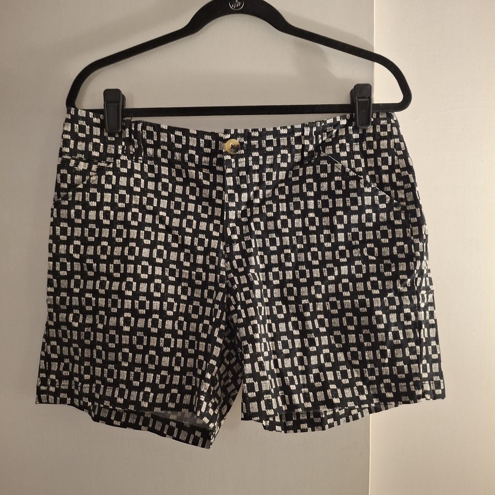 Lee Black and White Patterned Women's Shorts